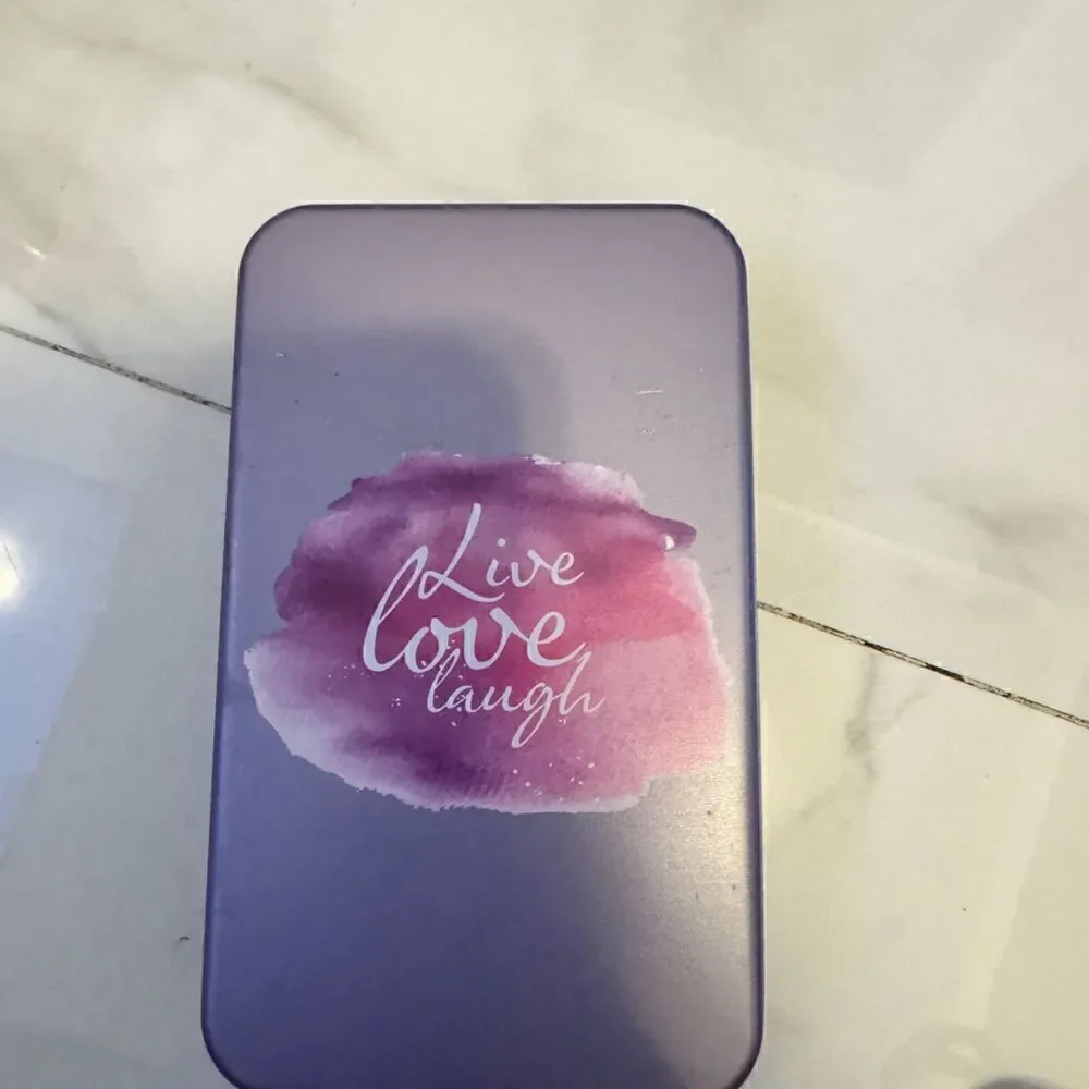 Purple Make-up box with brushes #16